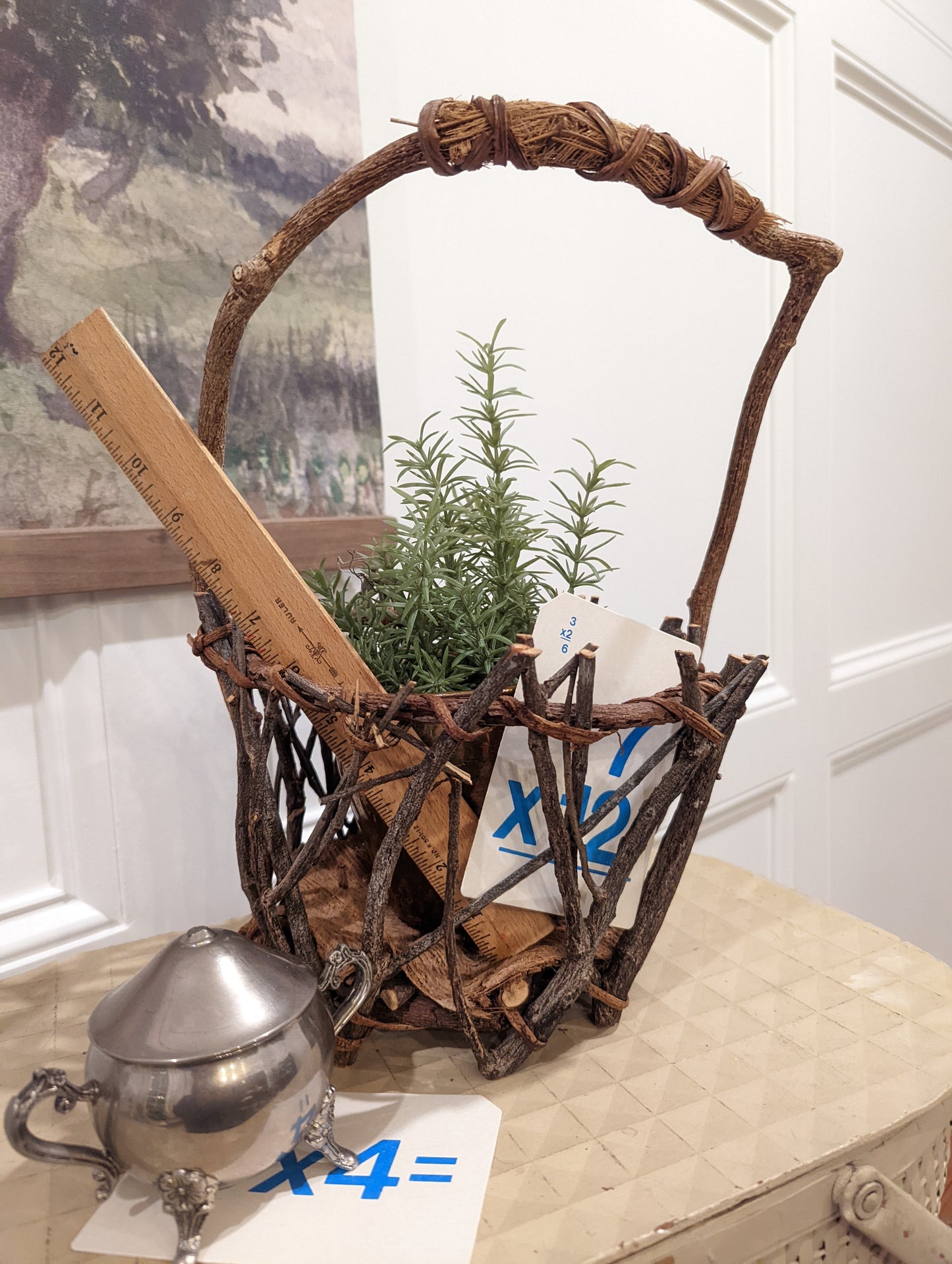 Whimsical Wooded Basket