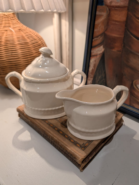Ironstone Cream and Sugar