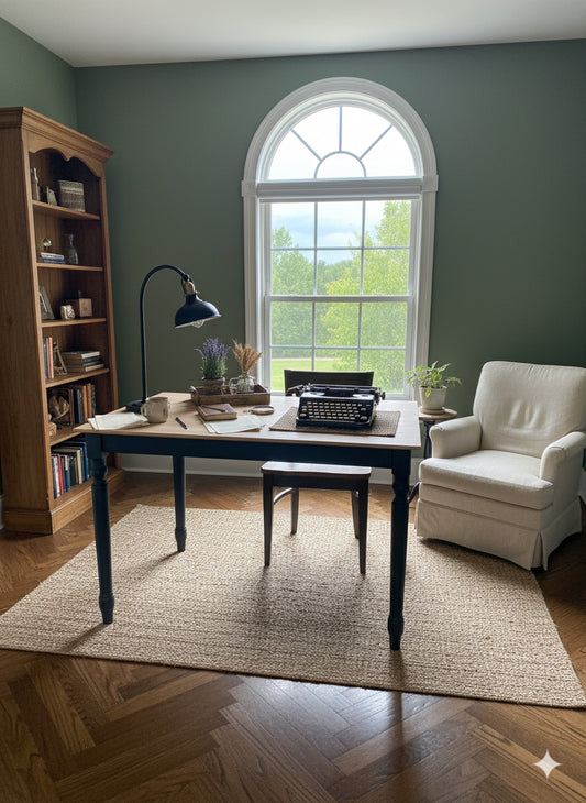 Farmhouse Desk **Sold** (General Finishes Lamp Black)