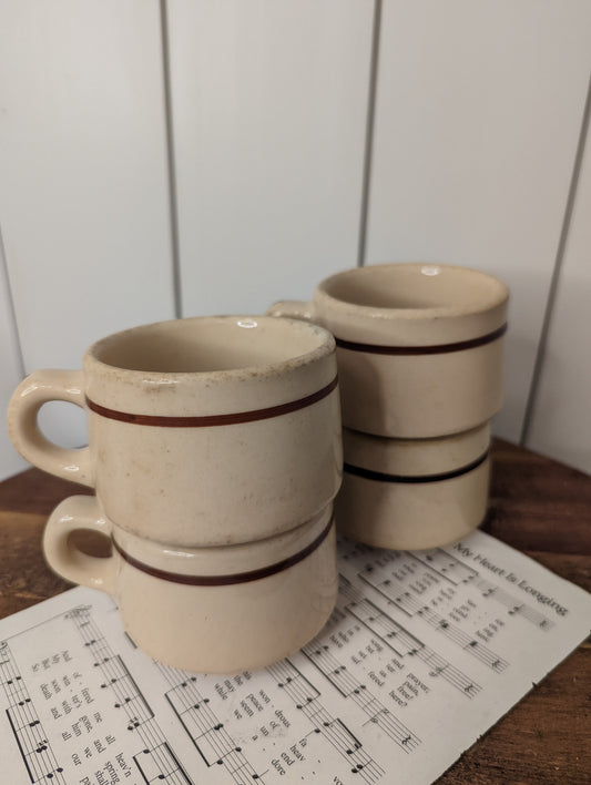 Brown Vintage Cups