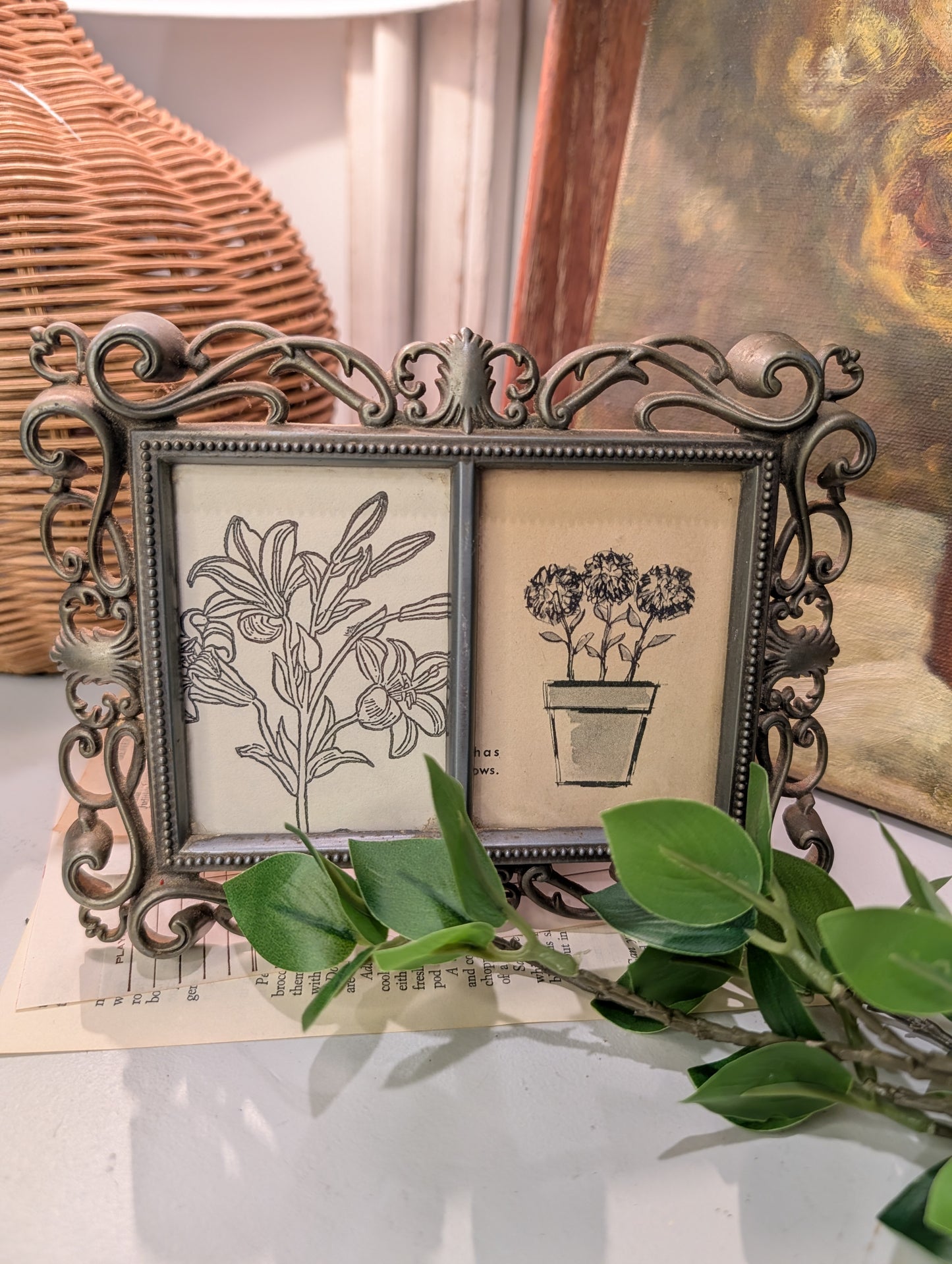 Floral Double Frame