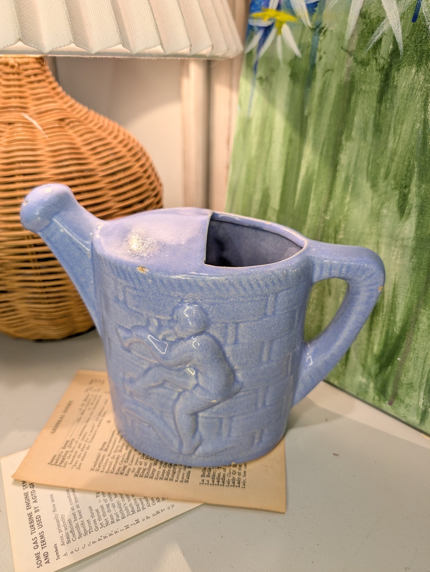 Vintage Stoneware Watering Can