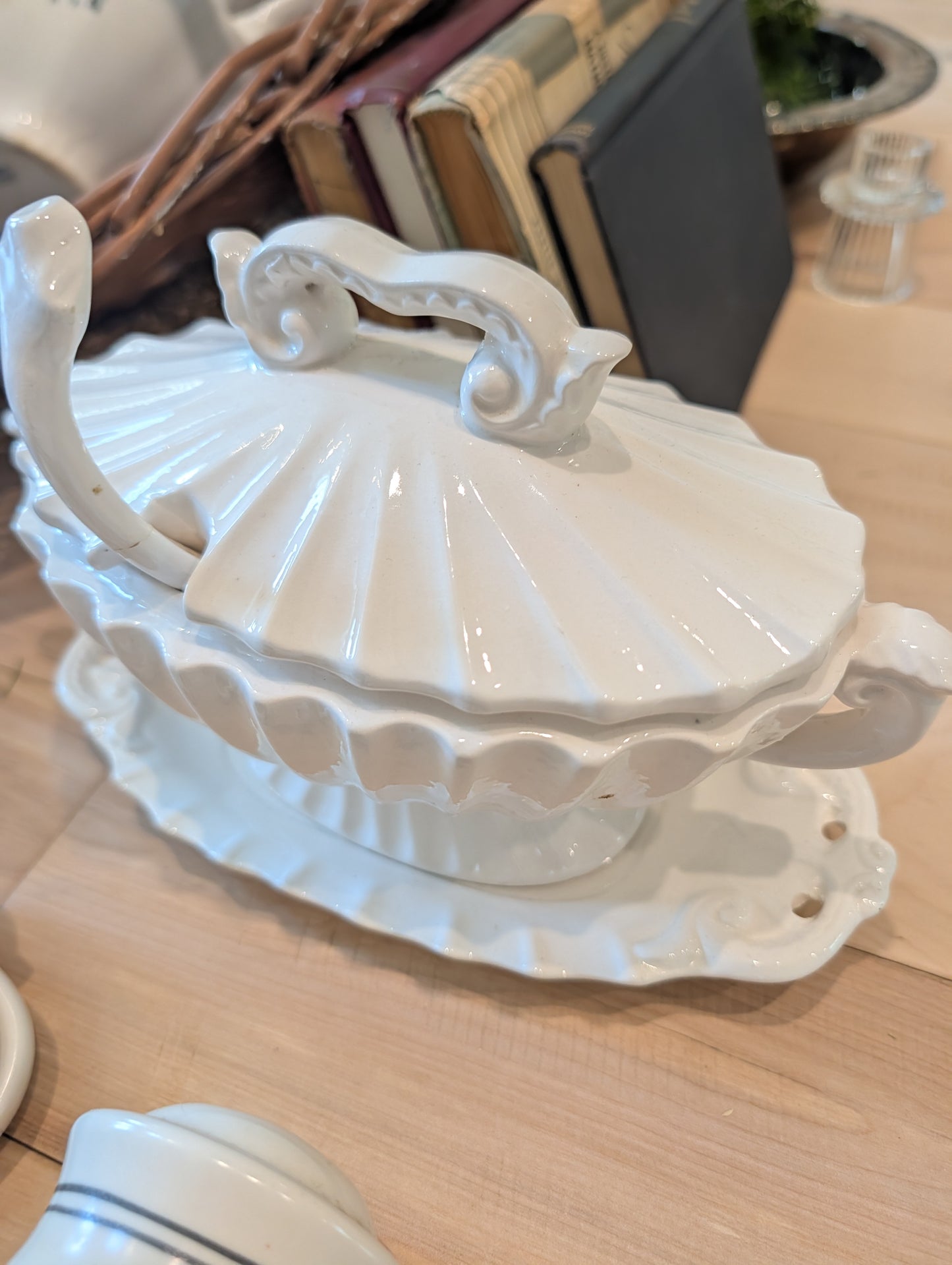 Vintage Red Cliff Ironstone Covered Tureen