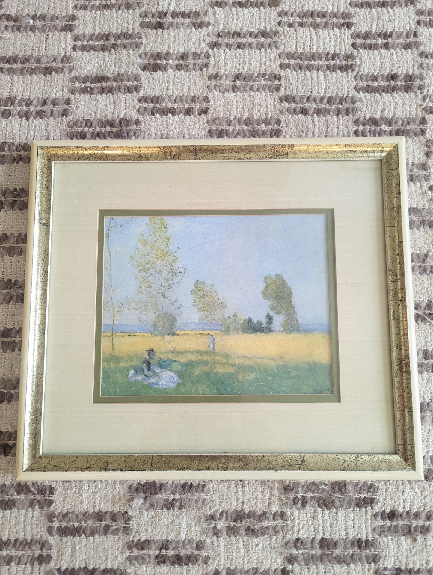 Vintage Field Landscape (14x14)