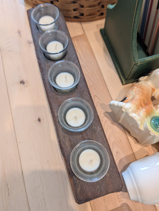 Wood candle Holder