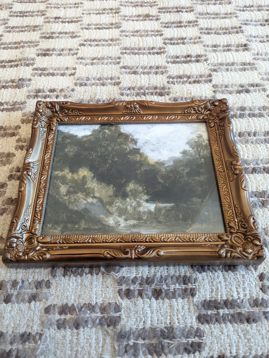 Landscape in Gold Ornate Frame (8x10)
