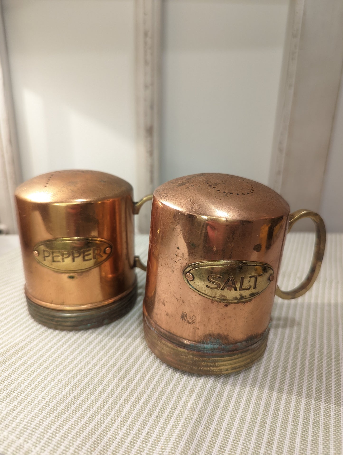 Copper Salt and Pepper Shakers