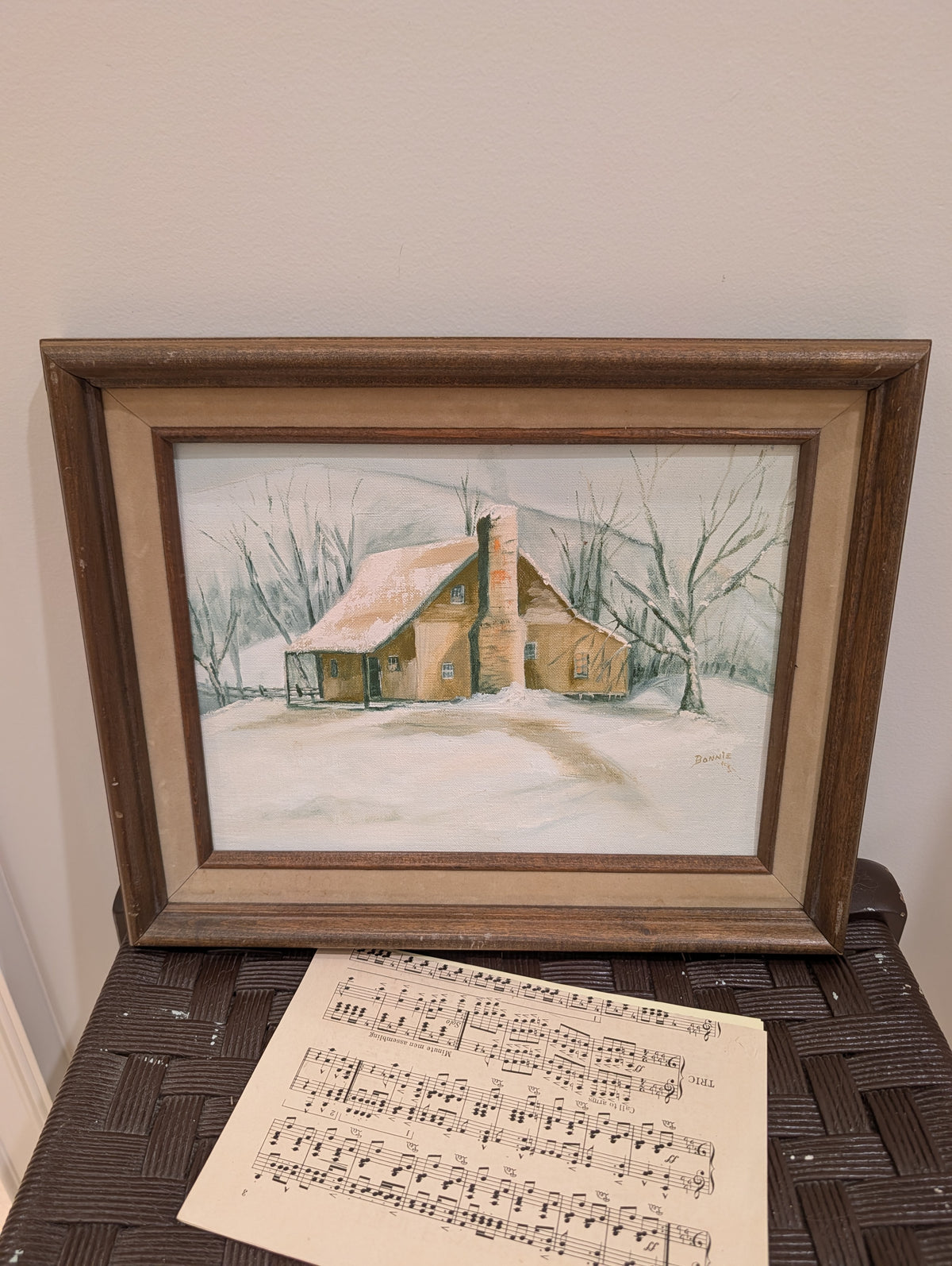 Winter Cottage Painting