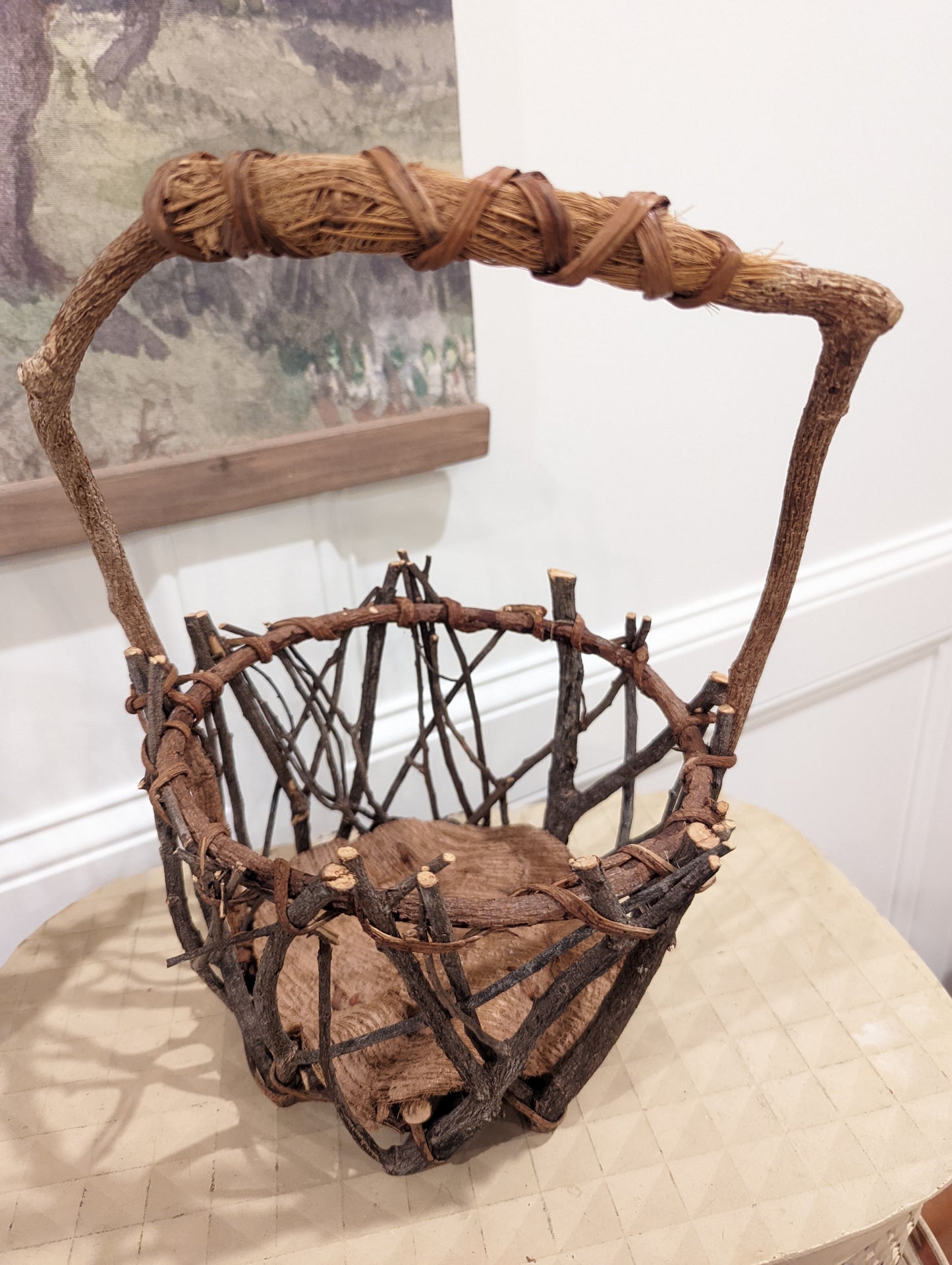 Whimsical Wooded Basket