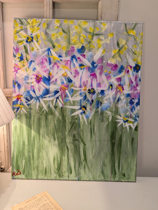 Floral Painted Canvas