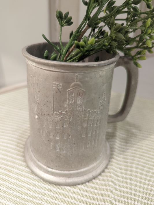 Tin Cup With Historic Building Stamp
