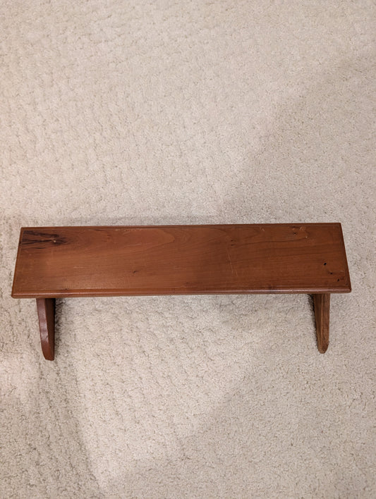 Vintage-style wooden wall shelf