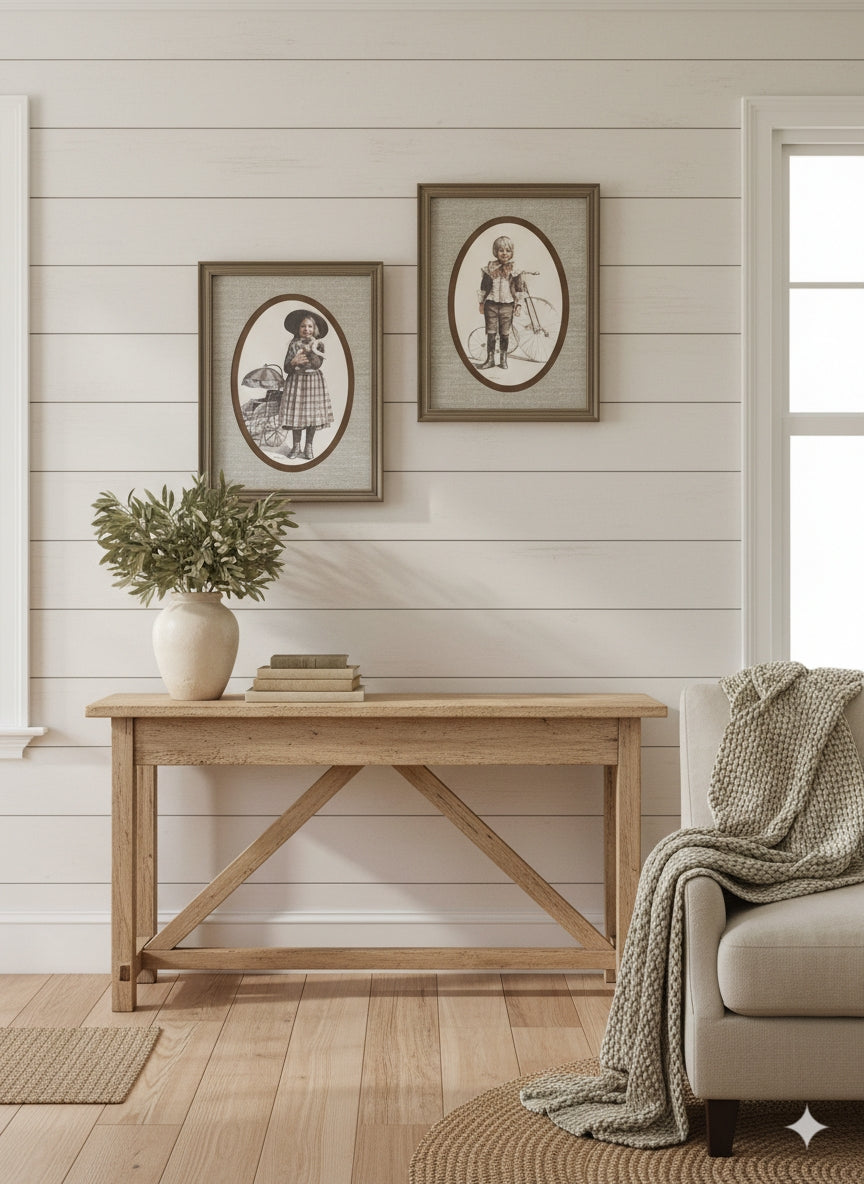 Joanne Thompson Vintage Boy and Girl Prints (Set 2)