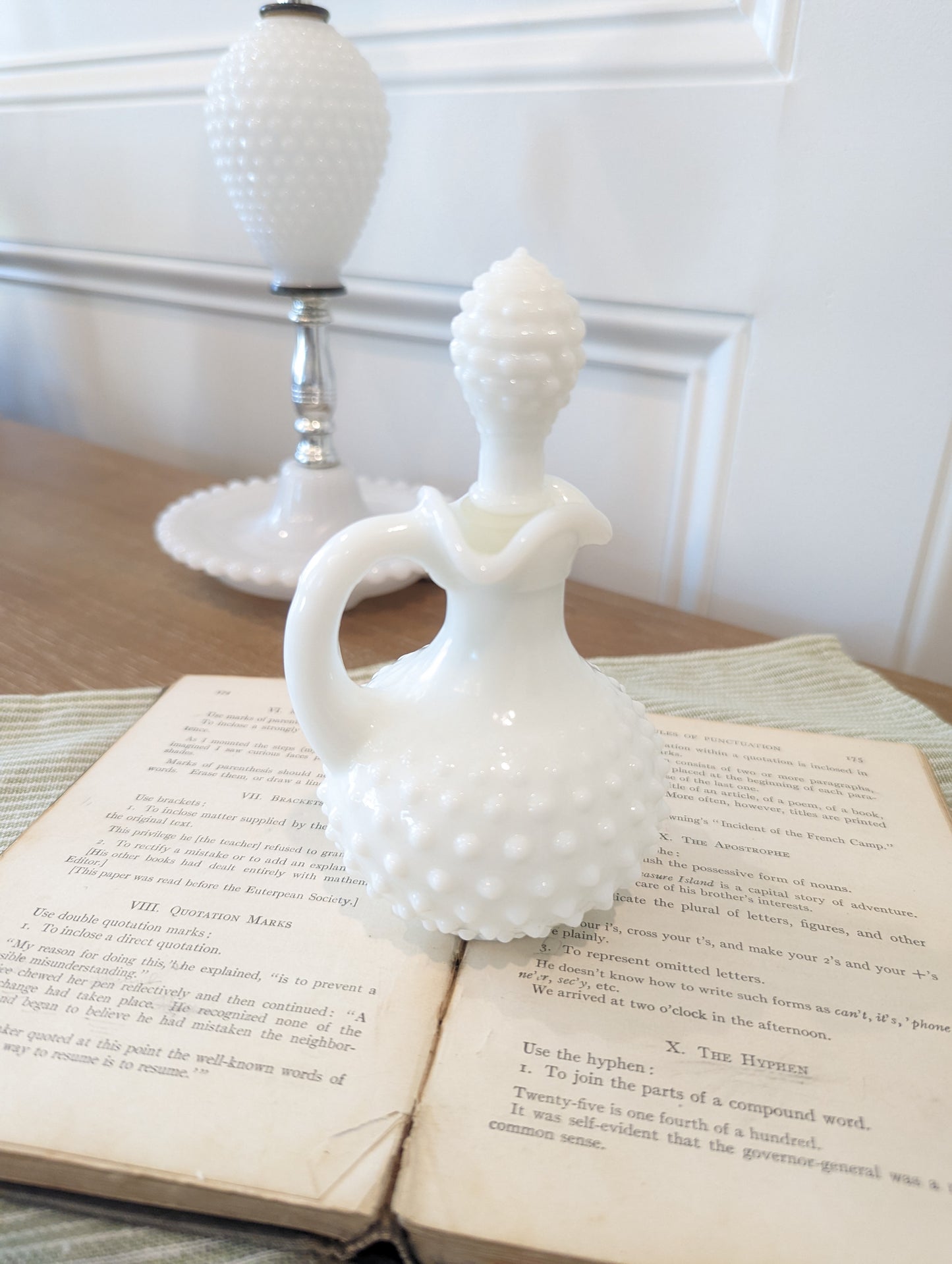 Mary K Milk Glass Perfume Bottle