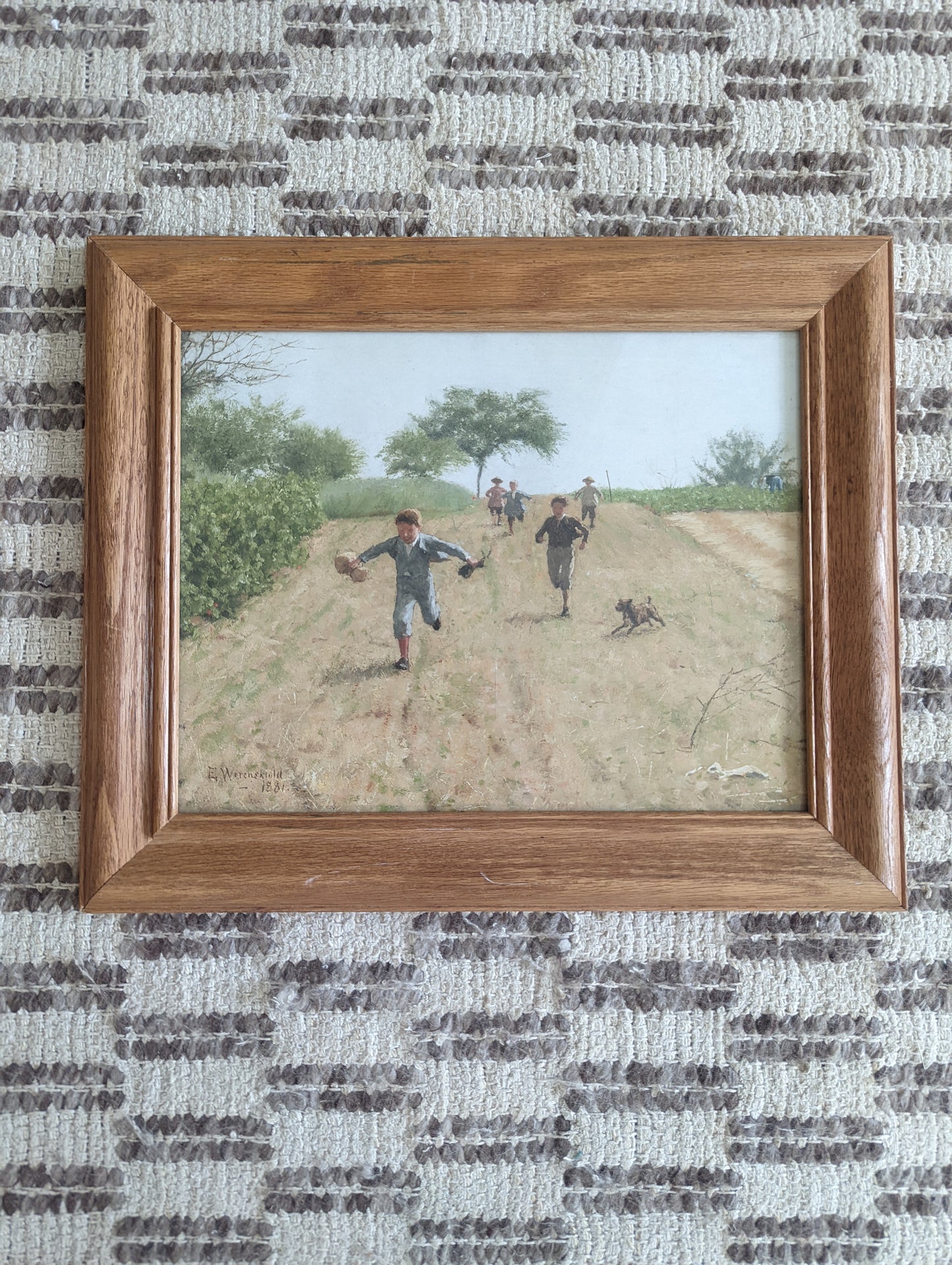 Kids Running in a Field (11x14)