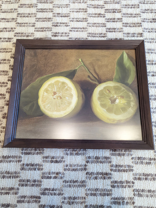 Lemons 🍋 in Wood Frame  (16x20)