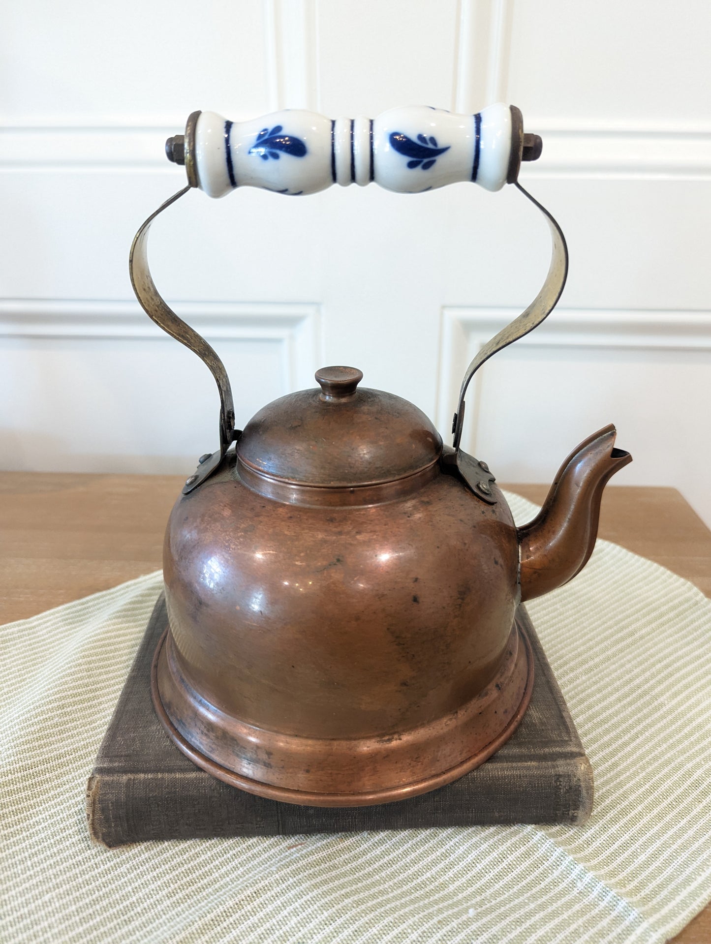 Copper Kettle with Blue 💙 Handle