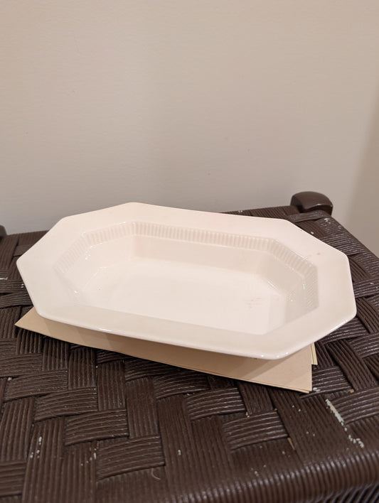 Vintage White Octagonal Ironstone Serving Platter