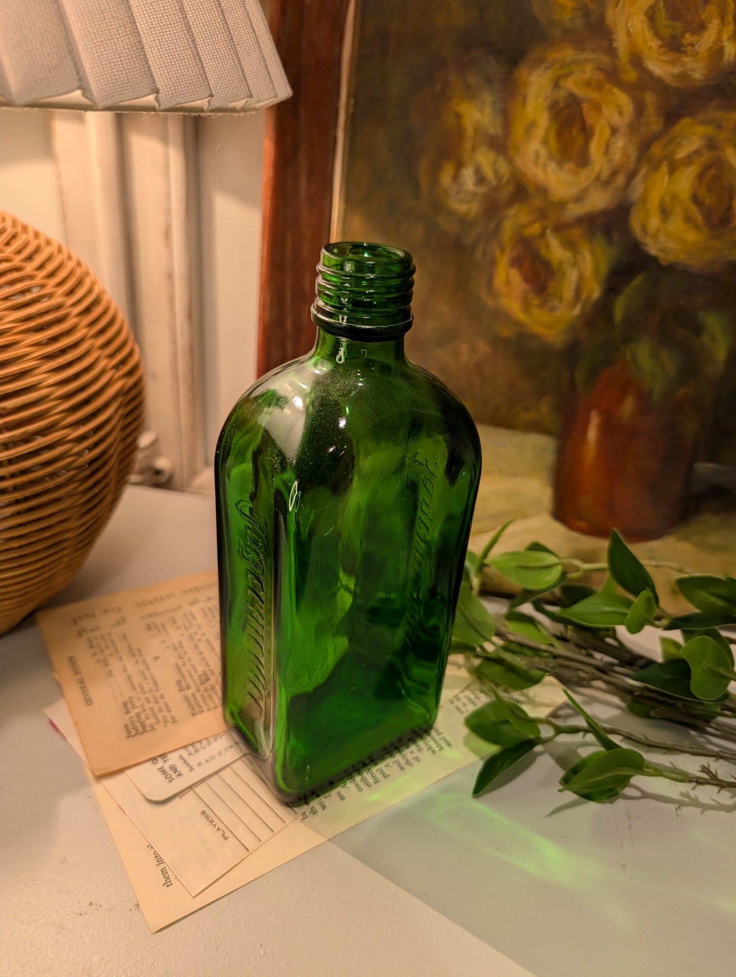 Green Vintage Bottle