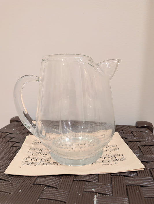 Vintage clear glass pitcher