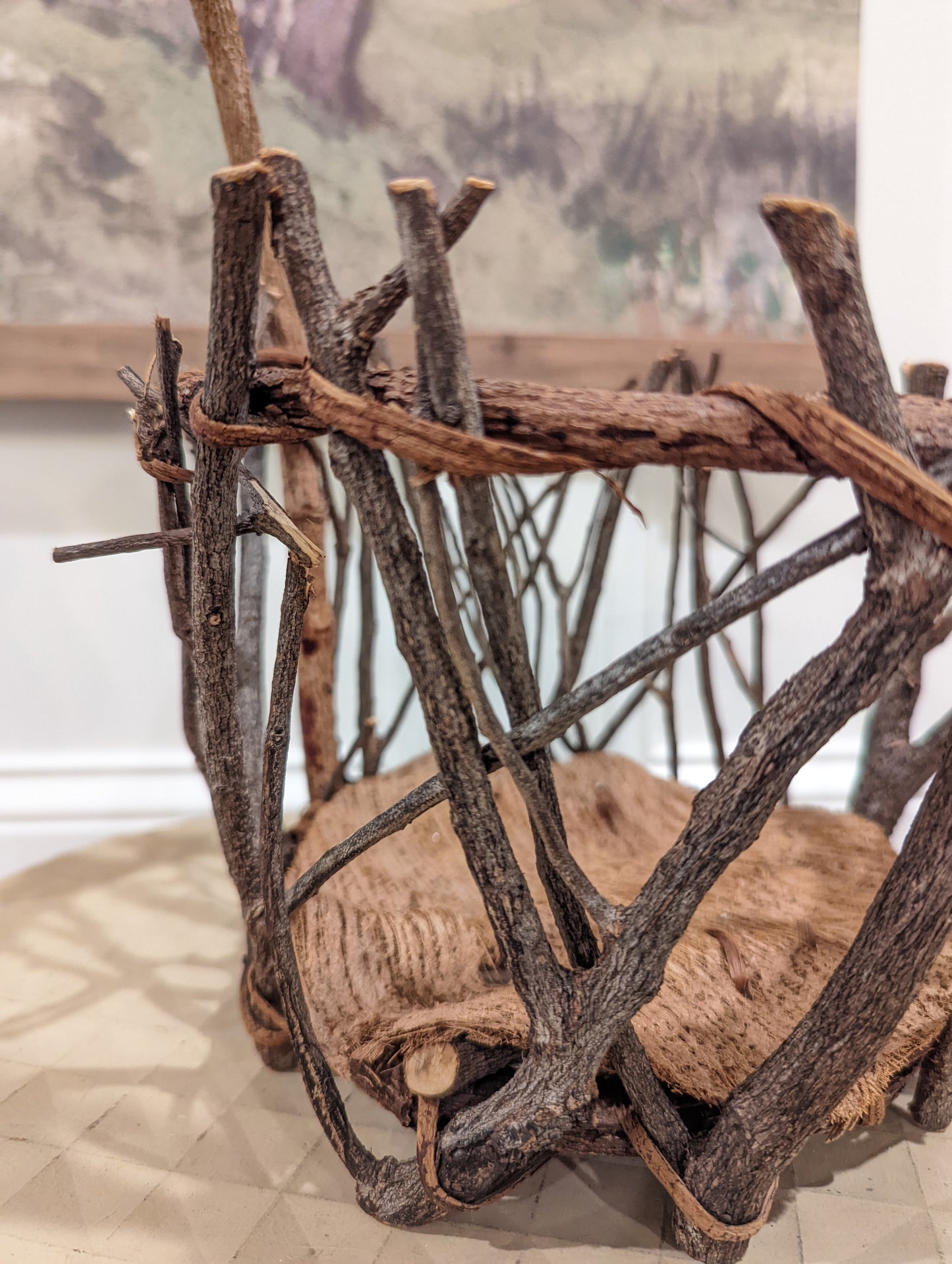 Whimsical Wooded Basket