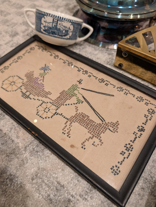 Cross Stick Horse and Buggy