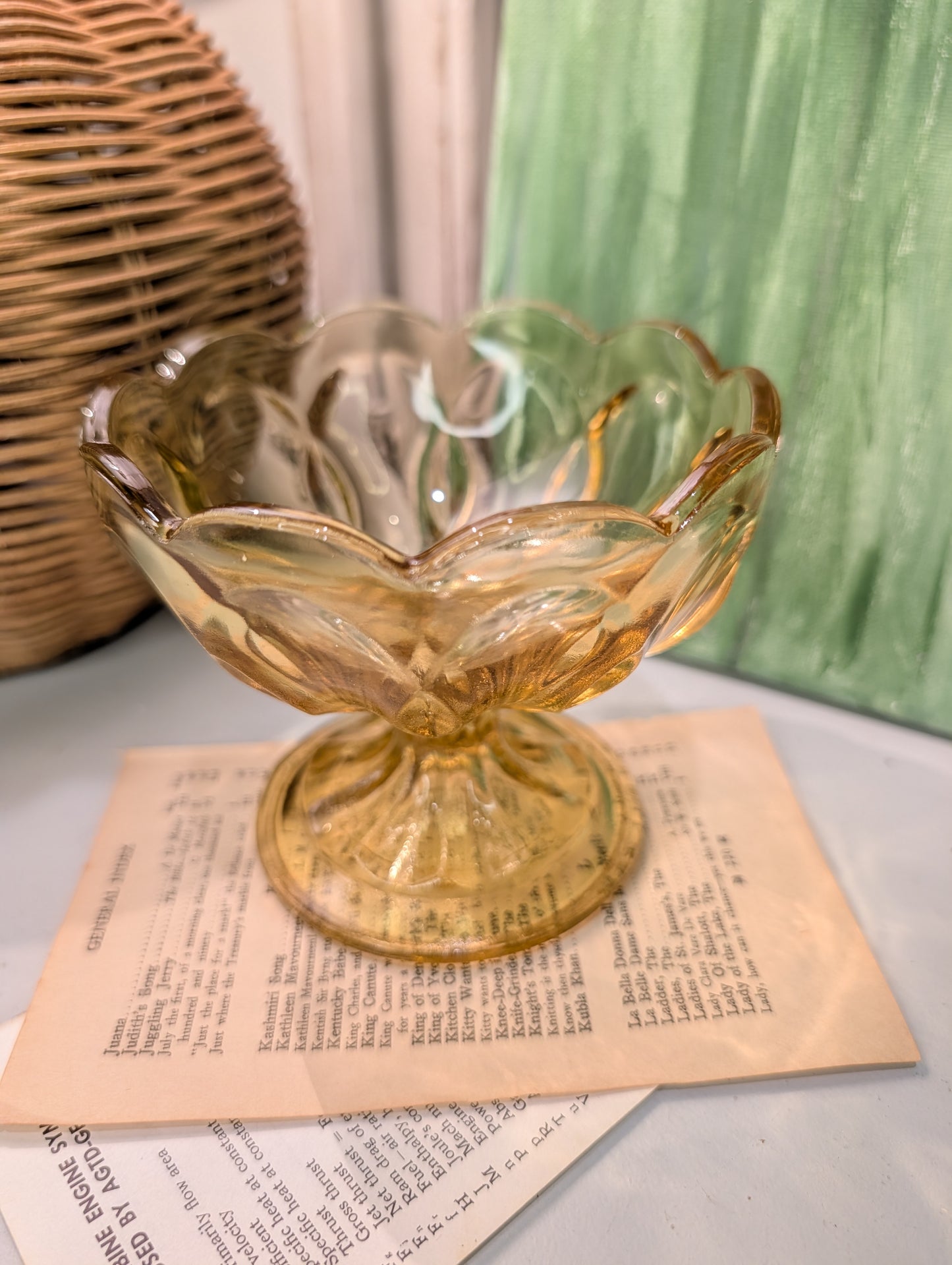 Vintage Anchor Hocking Fairfield Compote