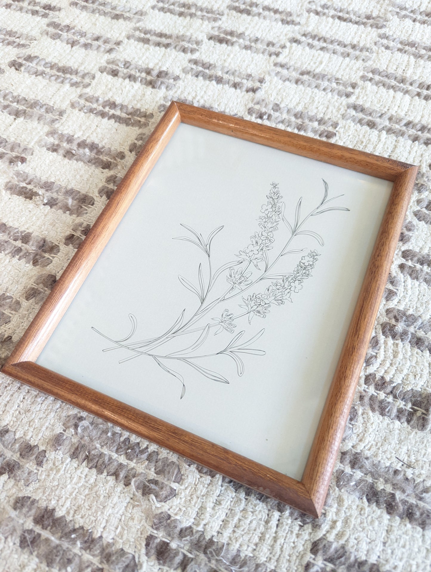 Botanical Print in Wood Frame 8x10