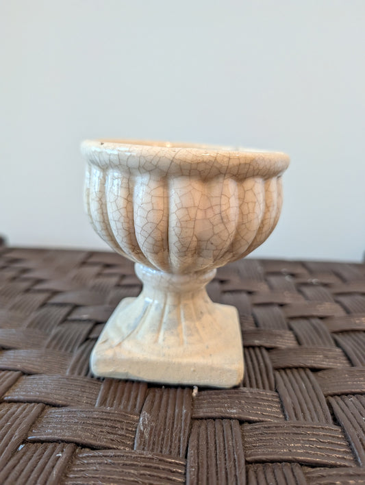 Vintage Shabby Chic Ceramic Urn Planter