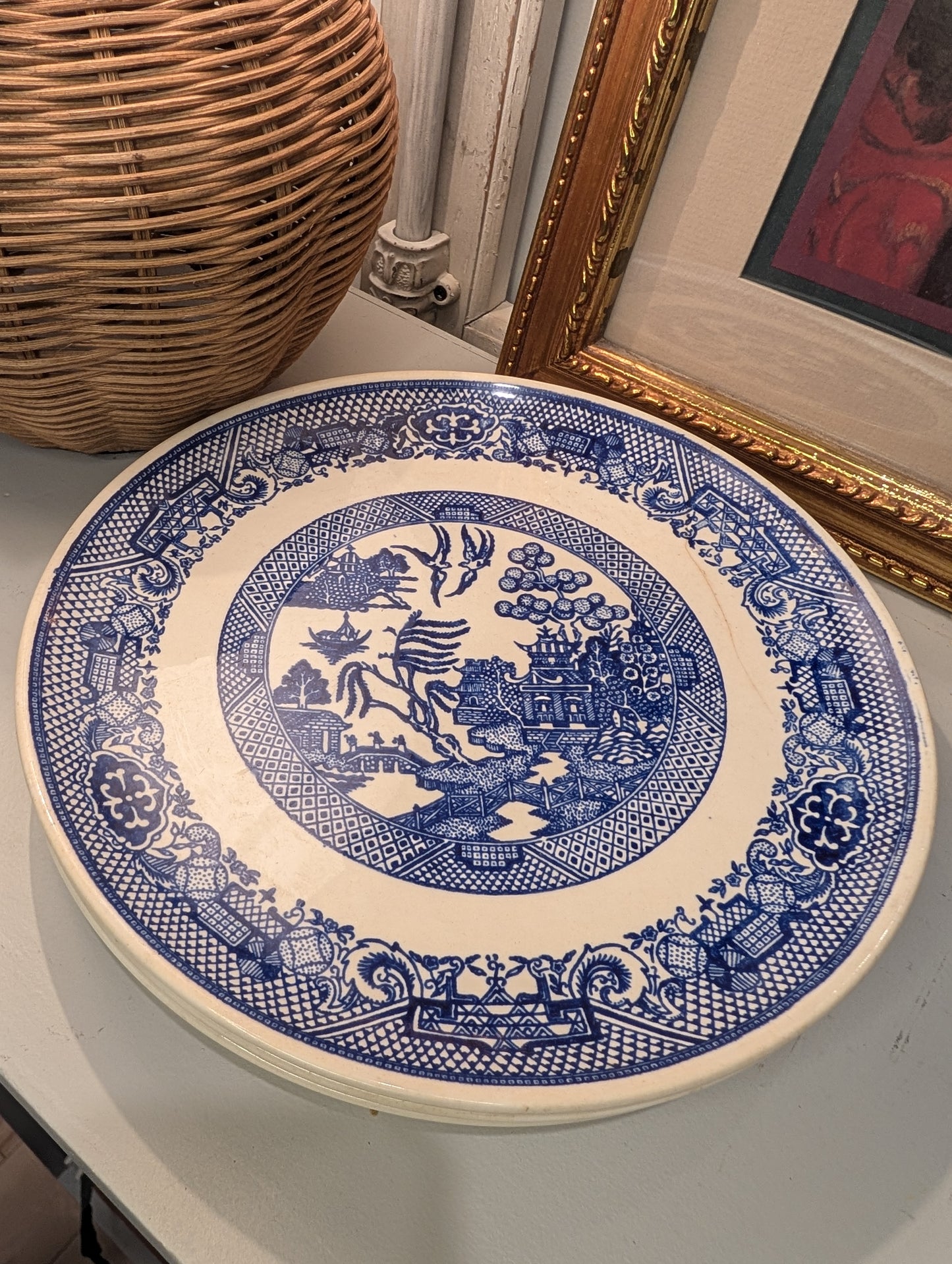 Blue Ironstone Plates (Set 3)