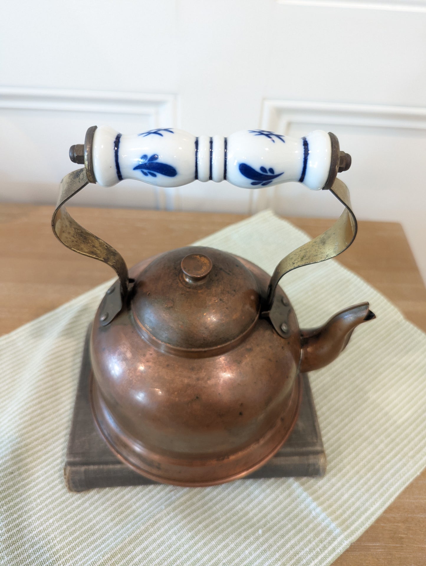 Copper Kettle with Blue 💙 Handle